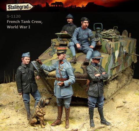 Stalingrad Miniatures 1/35 French Tank Crew, World War I Big Set