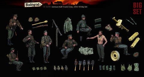 Stalingrad Miniatures 1/35 German Half Track Crew (8 Figures)