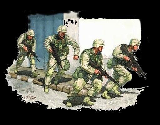 Trumpeter Military Models 1 35 Us Army In Iraq 2005 Figure Set (4) Kit 