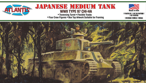 Atlantis Models 1/48 WWII Type 97 Chi-Ha Japanese Medium Tank (formerly Aurora) Kit