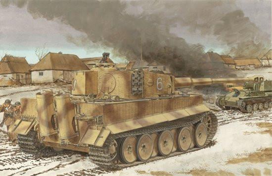 Dragon Military 1/35 SdKfz 181 PzKpfw VI Ausf E Tiger I Mid Production Tank  w/Zimmerit Kit