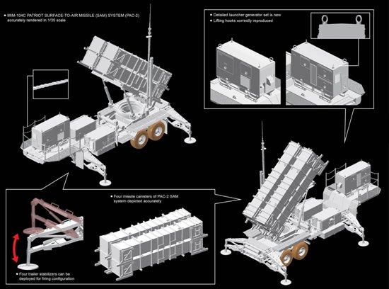 Dragon Military 1/35 MIM104C Patriot Surface-to-Air Missile (SAM) System  (PAC2) Black Label Kit