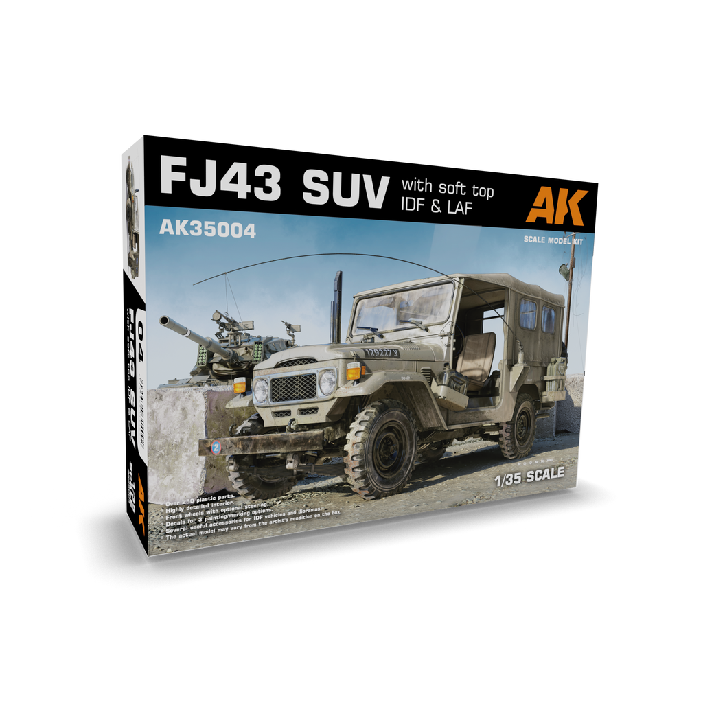 AK Interactive 1/35 FJ43 SUV with Soft top IDF & LAF Kit