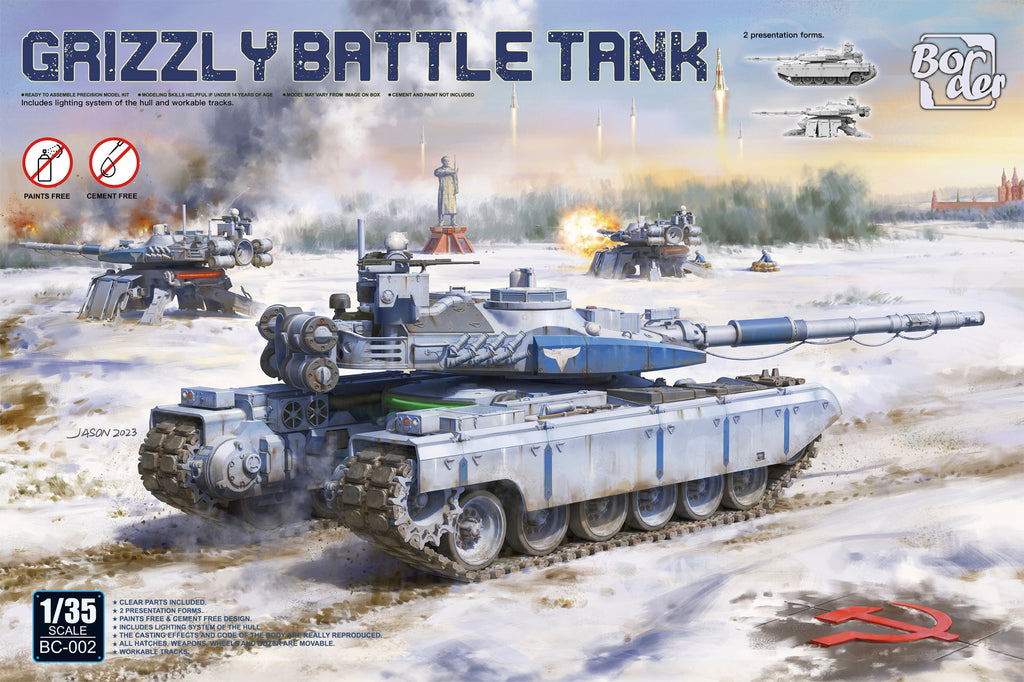 Border Model 1/35 Grizzly Battle Tank "Red Alert 2" Kit