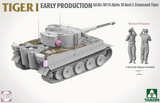 Takom 1/35 Tiger I Early Production SdKfz 181 PzKpfw VI Ausf E Command Tank Kit w/Michael Wittmann Figure