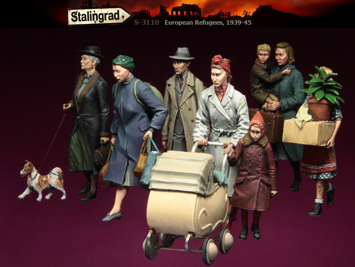 Stalingrad Miniatures 1/35 European Refugees, 1939-45 Big Set