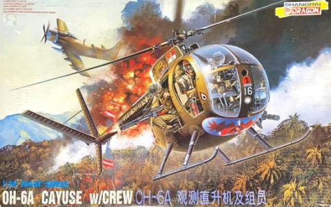 Dragon Models 1/35 OH6A Cayuse Armed Scout Helicopter w/2 Crew Kit