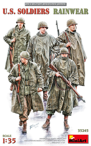 MiniArt 1/35 WWII US Soldiers in Rainwear (5) Kit