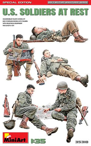 MiniArt 1/35 WWII US Soldiers at Rest (5) (Special Edition) Kit