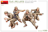 MiniArt 1/35 WWII German 7.5cm PaK 40 Late Anti-Tank Gun w/4 Elite Artillery Regiment Crew Kit