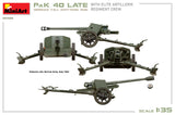 MiniArt 1/35 WWII German 7.5cm PaK 40 Late Anti-Tank Gun w/4 Elite Artillery Regiment Crew Kit