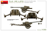 MiniArt 1/35 WWII German 7.5cm PaK 40 Late Anti-Tank Gun w/4 Elite Artillery Regiment Crew Kit