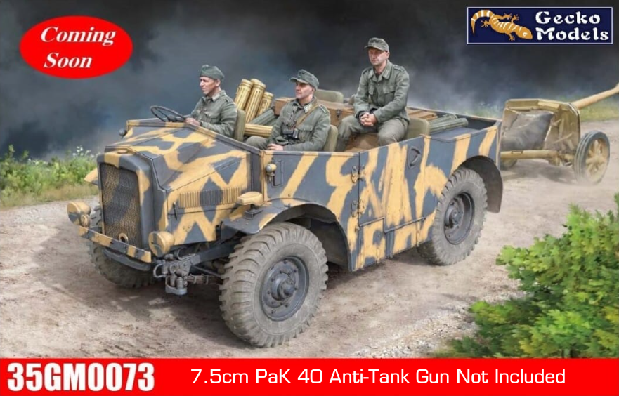 Gecko Models 1/35 German 4x4 7.5cm PaK 40 Anti-Tank Gun C8 Tractor (Beutewagen) Kit