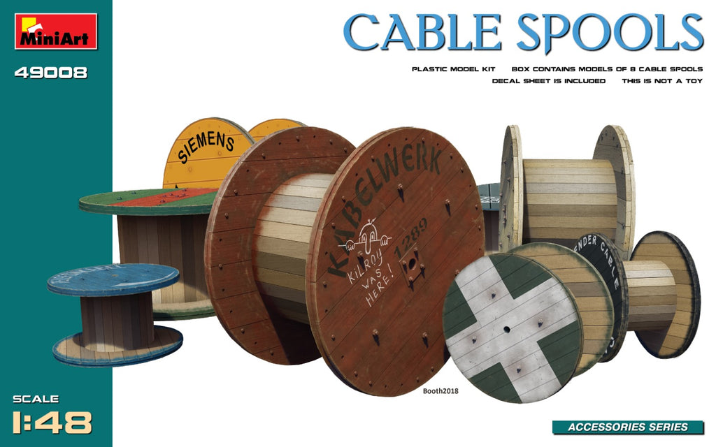 MiniArt 1/48 Cable Spools (8) Kit