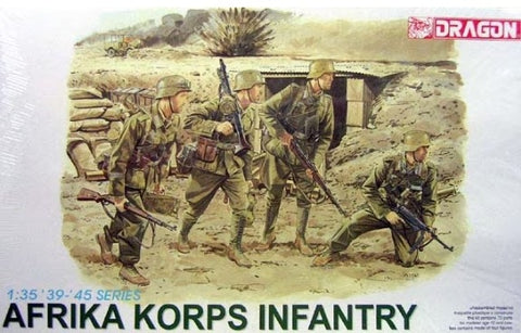 Dragon Military 1/35 Afrika Korps Infantry (4 figures) Kit