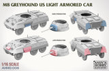 AHHQ 1/16 M8 Greyhound US Light Armored Car (includes metal barrel and full-body figure) Kit