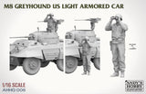 AHHQ 1/16 M8 Greyhound US Light Armored Car (includes metal barrel and full-body figure) Kit