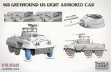 AHHQ 1/16 M8 Greyhound US Light Armored Car (includes metal barrel and full-body figure) Kit