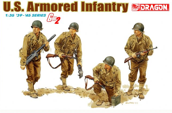 Dragon Military 1/35 US Armored Infantry (4) Kit – Military Model Depot