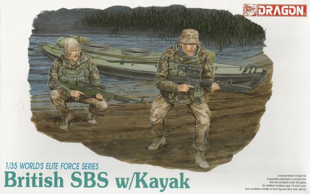 Dragon 1/35 British SBS Soldiers (2) w/Kayak Kit