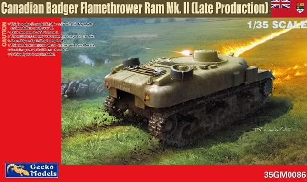 Gecko 1/35 RAM Badger Mk II Late Production Flamethrower Tank Kit