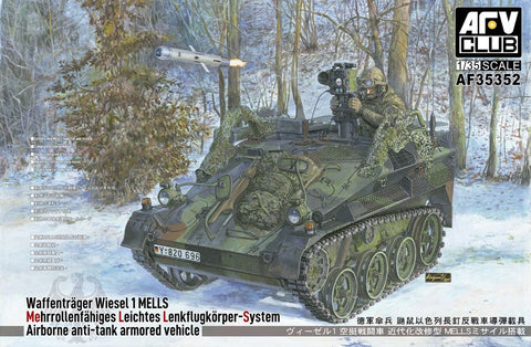 AFV Club 1/35 Waffentrager Wiesel 1 MELLS Airborne Anti-Tank Armored Vehicle (New Variant) Kit