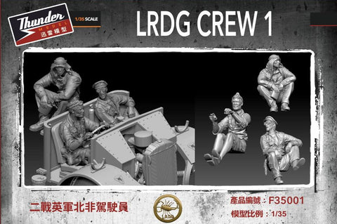 Thunder Models 1/35 LRDG Crew Figure Set 1 (3 resin) Kit