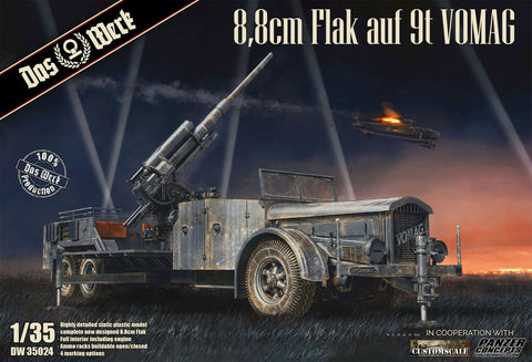 Das Werk 1/35 8.8 cm Flak on a 9t VOMAG (includes free VOMAG history booklet) Kit