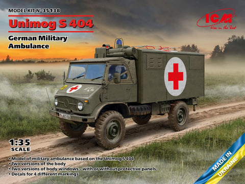 ICM 1/35 German Unimog S404 Military Ambulance Kit