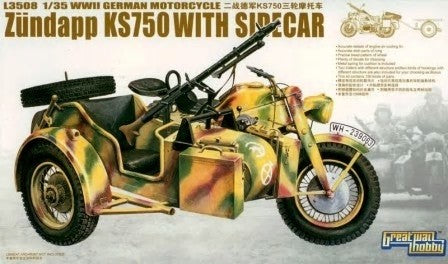 Lion Roar 1/35 WWII German Zundapp KS750 Motorcycle w/Sidecar Kit