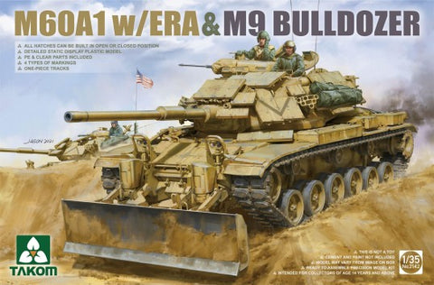 Takom 1/35 M60A1 Tank w/ERA & M9 Bulldozer Kit