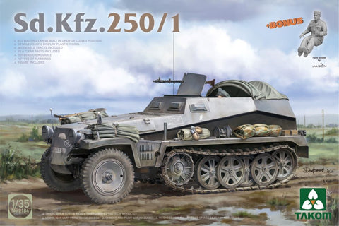 Takom 1/35 SdKfz 250/1 Halftrack w/Figure Kit