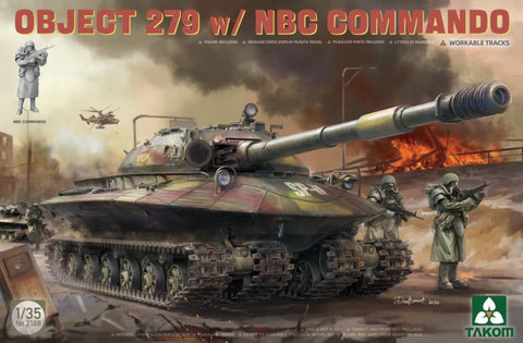 Takom 1/35 Soviet Object 279 Heavy Tank w/NBC Commando Figure Kit