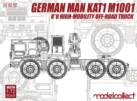 ModelCollect 1/72 German MAN KAT1 M1001 8x8 High-Mobility Off-Road Truck Kit