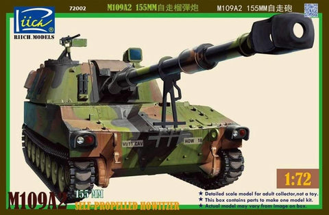 Riich Military 1/72 M109A2 155mm Self-Propelled Howitzer (New Tool) Kit