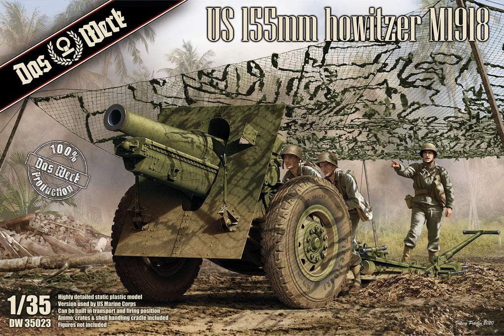 Das Werk 1/35 USMC 155mm Howitzer M1918 Kit