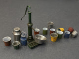 MiniArt Military Models 1/35 Water Pump Set w/Buckets, Cans, Etc Kit
