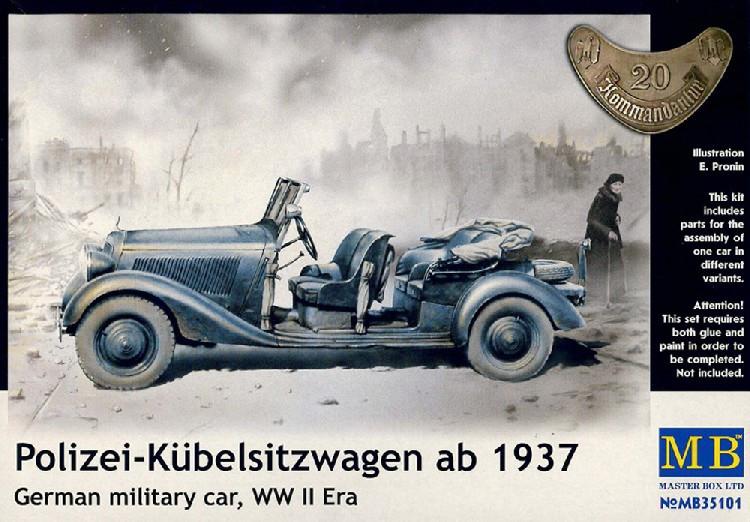 Master Box Ltd 1/35 WWII German Military Car w/Bucket Seats Kit
