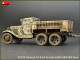 MiniArt Military Models 1/35 WWII Soviet 2-Ton 6x4 Truck & 76mm USV-BR Gun (New Tool) Kit