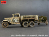 MiniArt Military Models 1/35 WWII Soviet 2-Ton 6x4 Truck & 76mm USV-BR Gun (New Tool) Kit