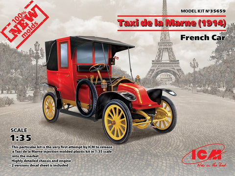 ICM Military 1/35 Renault AG1 French Taxi 1914 Car (New Tool) Kit