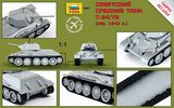 Zvezda Military 1/72 Soviet T34/76 Med Tank Snap Kit