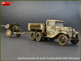 MiniArt Military Models 1/35 WWII Soviet 2-Ton 6x4 Truck & 76mm USV-BR Gun (New Tool) Kit