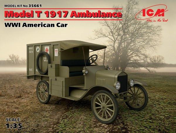 ICM 1/35 WWI American Model T Ambulance 1917 (New Tool) Kit