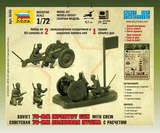 Zvezda Military 1/72 Soviet 76mm Infantry Gun w/2 Crew Snap Kit