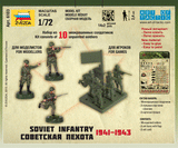 Zvezda Military 1/72 Soviet Infantry 1941-43 (10) Snap Kit