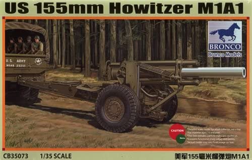 Bronco Military 1/35 WWII US 155mm M1A1 Howitzer Gun Kit