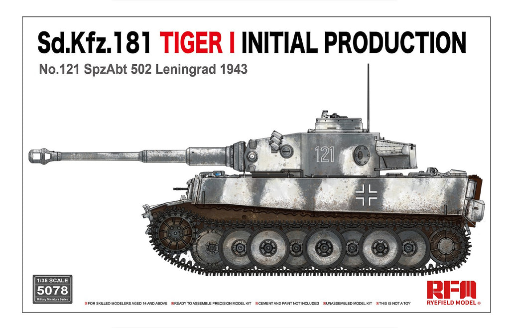 Rye Field 1/35 Sd.Kfz.181 Tiger I Initial Production Tank Kit