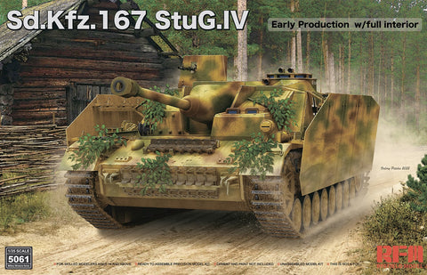 Rye Field 1/35 Sd.Kfz.167 StuG. IV Early Production w/Full Interior & Workable Track Links Kit
