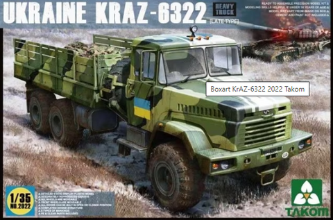 Takom 1/35 Ukraine KRAZ6322 Late Type Heavy Truck Kit